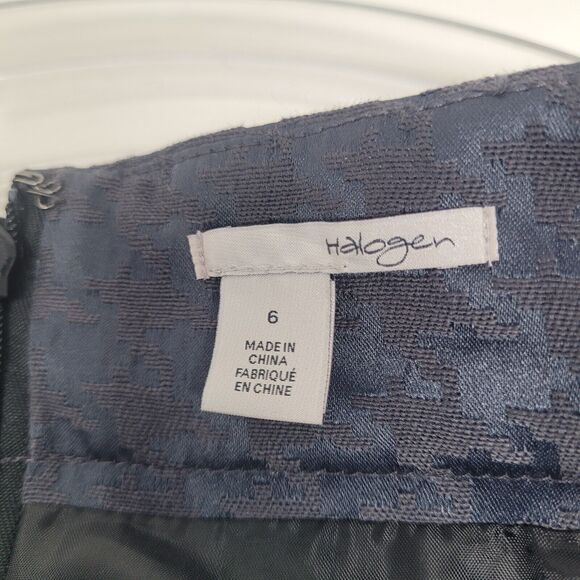 Halogen Nordstrom Skirt Womens 6 Grey Ebony Knee Length Zipper NEW - Picture 3 of 5
